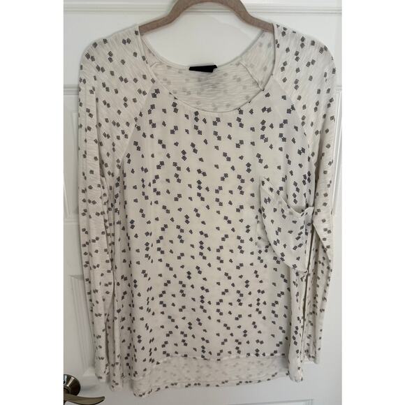 T-SHIRT Los Angeles Long Sleeve Geometric Print Blouse Made in USA Size M - Picture 1 of 4